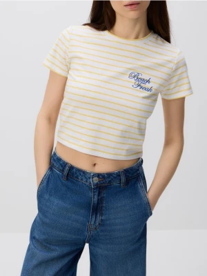 Reserved - T-shirt w paski - wielobarwny