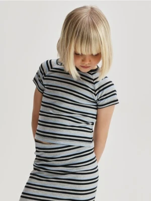 Reserved - T-shirt w paski - wielobarwny