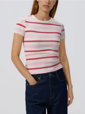Reserved - T-shirt w paski - wielobarwny