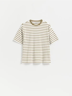 Reserved - T-shirt w paski - wielobarwny