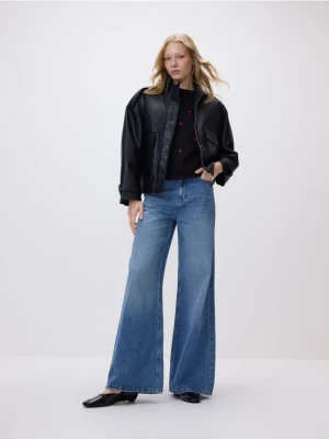 Reserved - T-shirt w serca - czarny