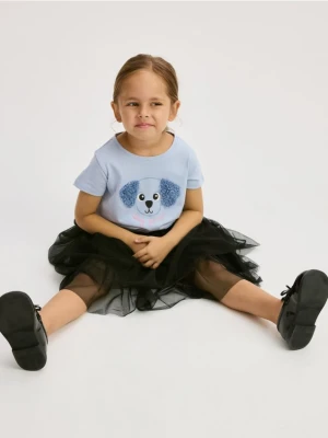 Reserved - T-shirt z aplikacją - jasnoniebieski