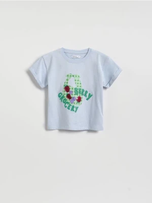 Reserved - T-shirt z aplikacją - jasnoniebieski