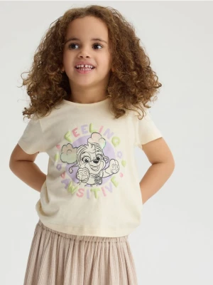 Reserved - T-shirt z aplikacją Psi Patrol - złamana biel