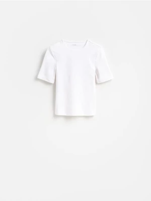 Reserved - T-shirt z bawełną - biały