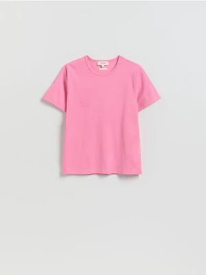 Reserved - T-shirt z bawełną - intensywny róż