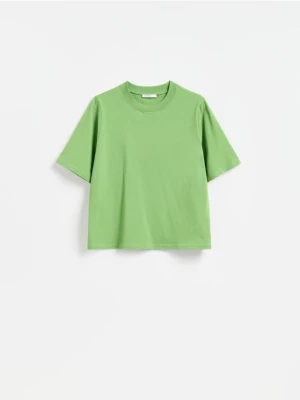 Reserved - T-shirt z bawełną - zielony
