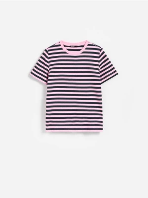 Reserved - T-shirt z bawełny merceryzowanej - ciemnoszary
