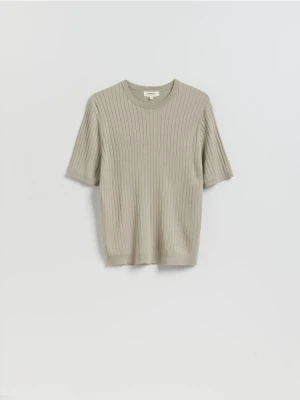 Reserved - T-shirt z dodatkiem CIRCULOSE® - beżowy