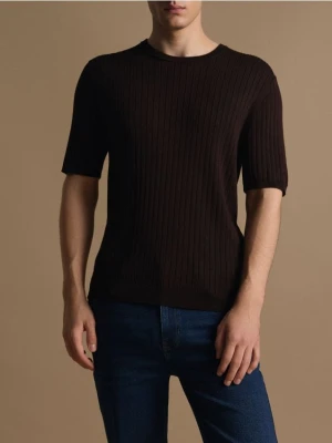 Reserved - T-shirt z dodatkiem CIRCULOSE® - brązowy