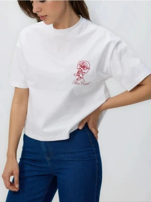 Zdjęcie produktu Reserved - T-shirt z haftem - biały