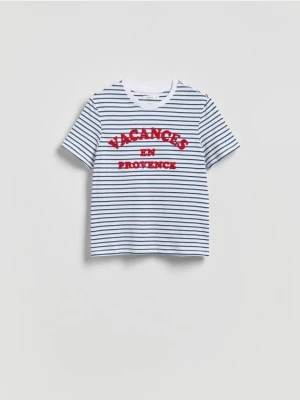 Reserved - T-shirt z haftowanym napisem - wielobarwny