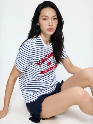 Reserved - T-shirt z haftowanym napisem - wielobarwny