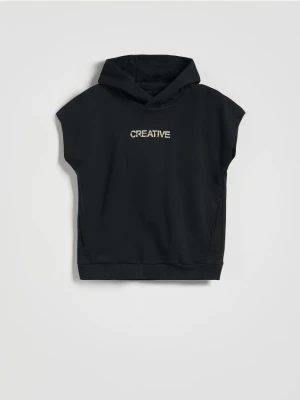 Reserved - T-shirt z kapturem - czarny