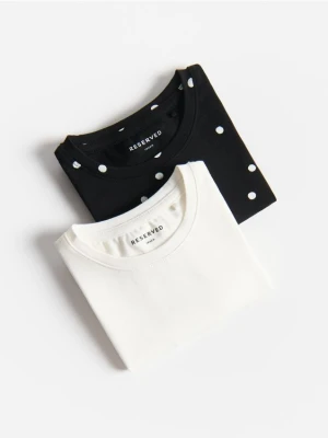 Reserved - T-shirt z kokardkami 2 pack - wielobarwny