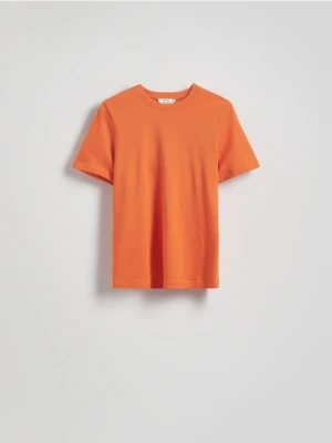 Reserved - T-shirt z merceryzowanej bawełny - pomarańczowy