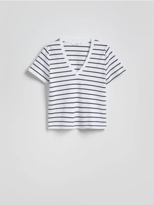 Reserved - T-shirt z merceryzowanej bawełny - wielobarwny