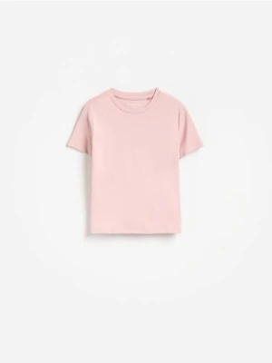 Reserved - T-shirt z modalem - brudny róż