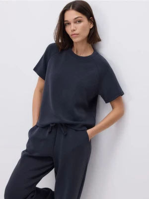 Reserved - T-shirt z modalem - ciemnoszary