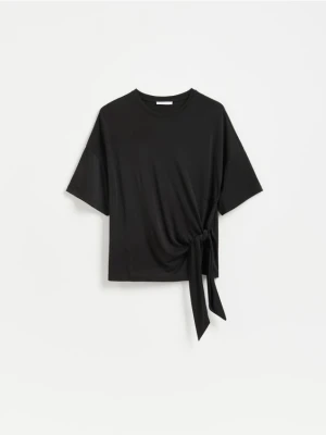 Reserved - T-shirt z modalem - czarny