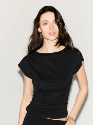 Reserved - T-shirt z modalem - czarny