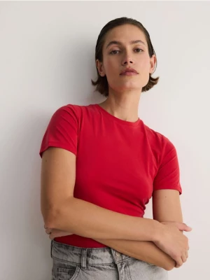 Reserved - T-shirt z modalem - czerwony