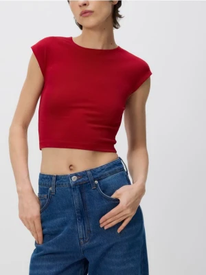 Reserved - T-shirt z modalem - czerwony