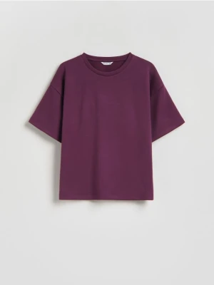 Reserved - T-shirt z modalem - mahoniowy