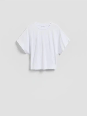 Reserved - T-shirt z modalem - złamana biel