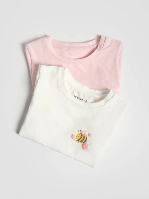 Reserved - T-shirt z nadrukiem 2 pack - wielobarwny