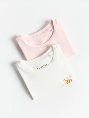 Reserved - T-shirt z nadrukiem 2 pack - wielobarwny