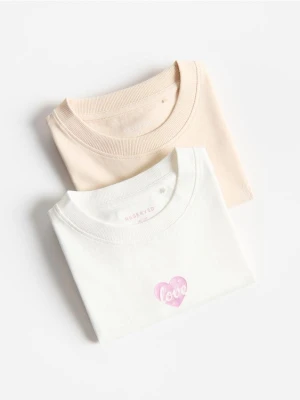 Reserved - T-shirt z nadrukiem 2 pack - wielobarwny