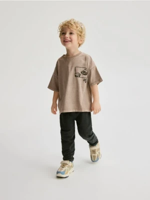 Reserved - T-shirt z nadrukiem - beżowy