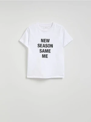 Reserved - T-shirt z nadrukiem - biały