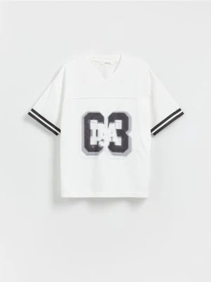 Reserved - T-shirt z nadrukiem - biały