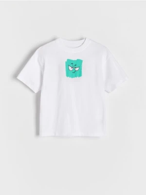 Reserved - T-shirt z nadrukiem - biały