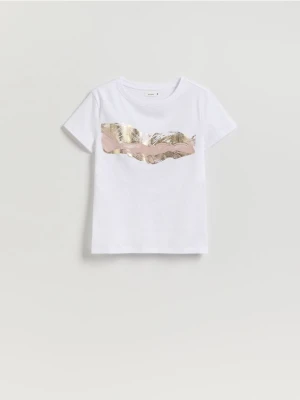 Reserved - T-shirt z nadrukiem - biały