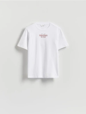 Reserved - T-shirt z nadrukiem - biały