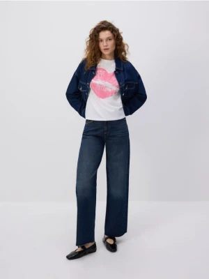 Reserved - T-shirt z nadrukiem - biały