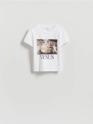 Reserved - T-shirt z nadrukiem - biały
