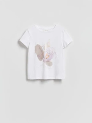 Reserved - T-shirt z nadrukiem - biały