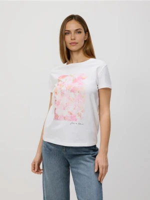 Reserved - T-shirt z nadrukiem - biały