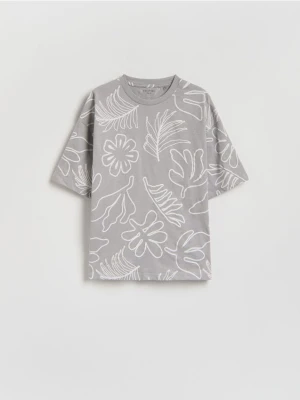Reserved - T-shirt z nadrukiem - ciemnoszary