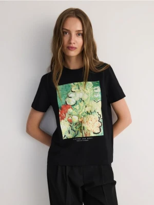 Reserved - T-shirt z nadrukiem - czarny