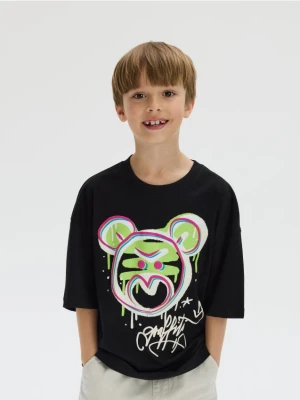 Reserved - T-shirt z nadrukiem - czarny