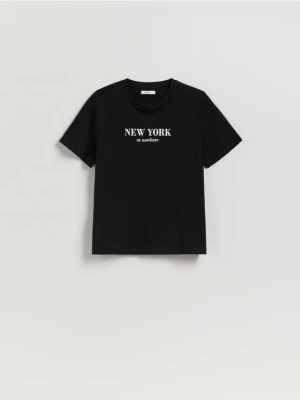 Reserved - T-shirt z nadrukiem - czarny