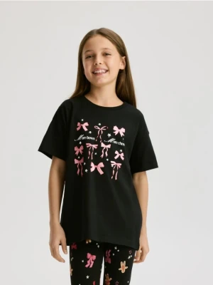 Reserved - T-shirt z nadrukiem - czarny