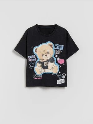 Reserved - T-shirt z nadrukiem - czarny