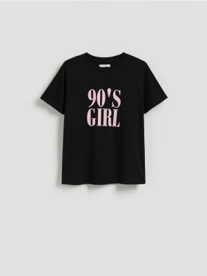 Reserved - T-shirt z nadrukiem - czarny