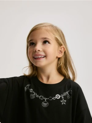 Reserved - T-shirt z nadrukiem - czarny